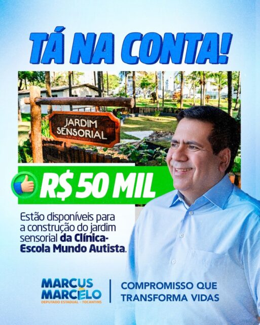Tá na conta! ✅
O valor foi repassado à Prefeitura de Araguaína e será usado na construção de um jardim sensorial na Clínica-Escola Mundo Autista.
Um espaço pensado com cuidado para acolher, estimular e promover bem-estar às crianças que fazem parte dessa história. 💙